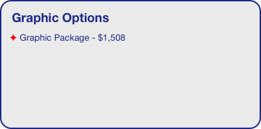 Graphic Options
 Graphic Package - $1,508
